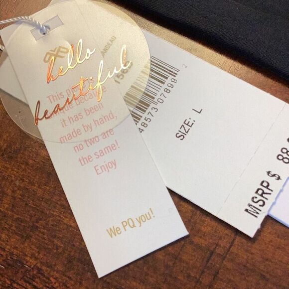 New. Pilyq black macramé Isla detailed bikini top. Large. Retails $88 - Picture 11 of 11